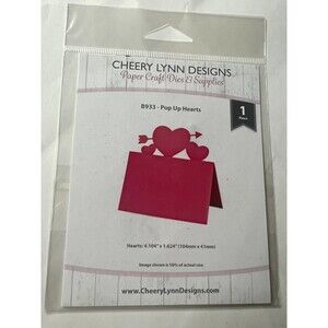 Cheery Lynn Design B933 - Pop Up Hearts Rubber Stamp